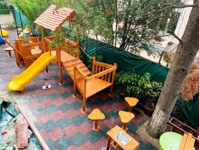 Wooden children’s playground — Elysee